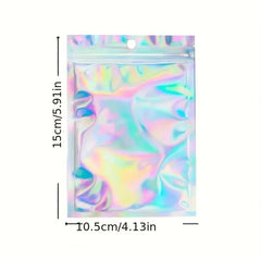 20pcs Laser Jewelry Bags Yin Yang Rainbow Ziplock