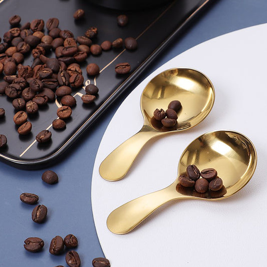 Golden Stainless Steel Tea Spoon - Durable Japanese Tableware