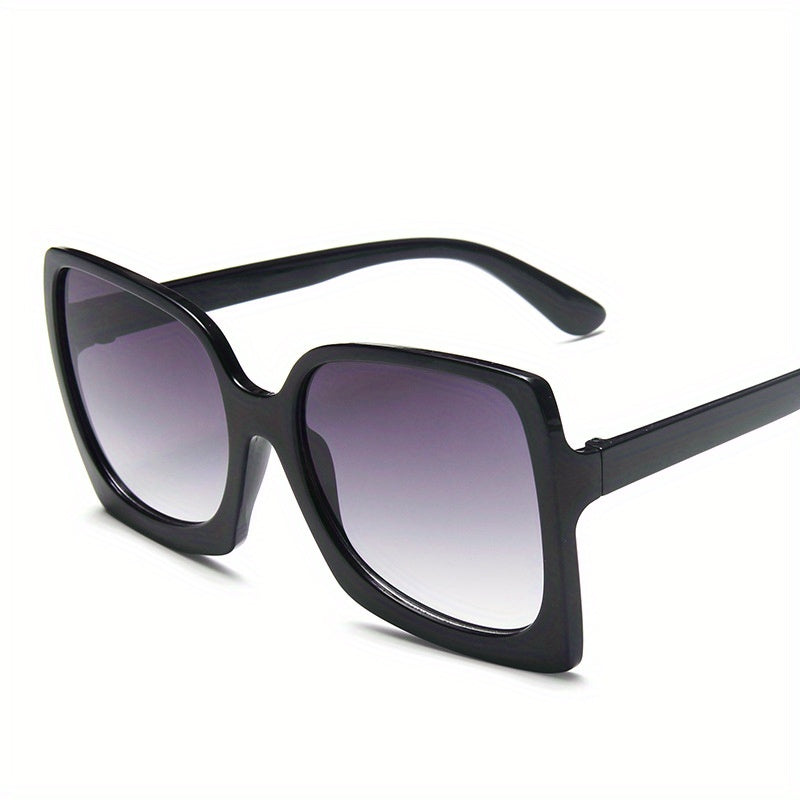 Oversized Square Frame Sunglasses UV400 Gradient Lens Beach Glasses
