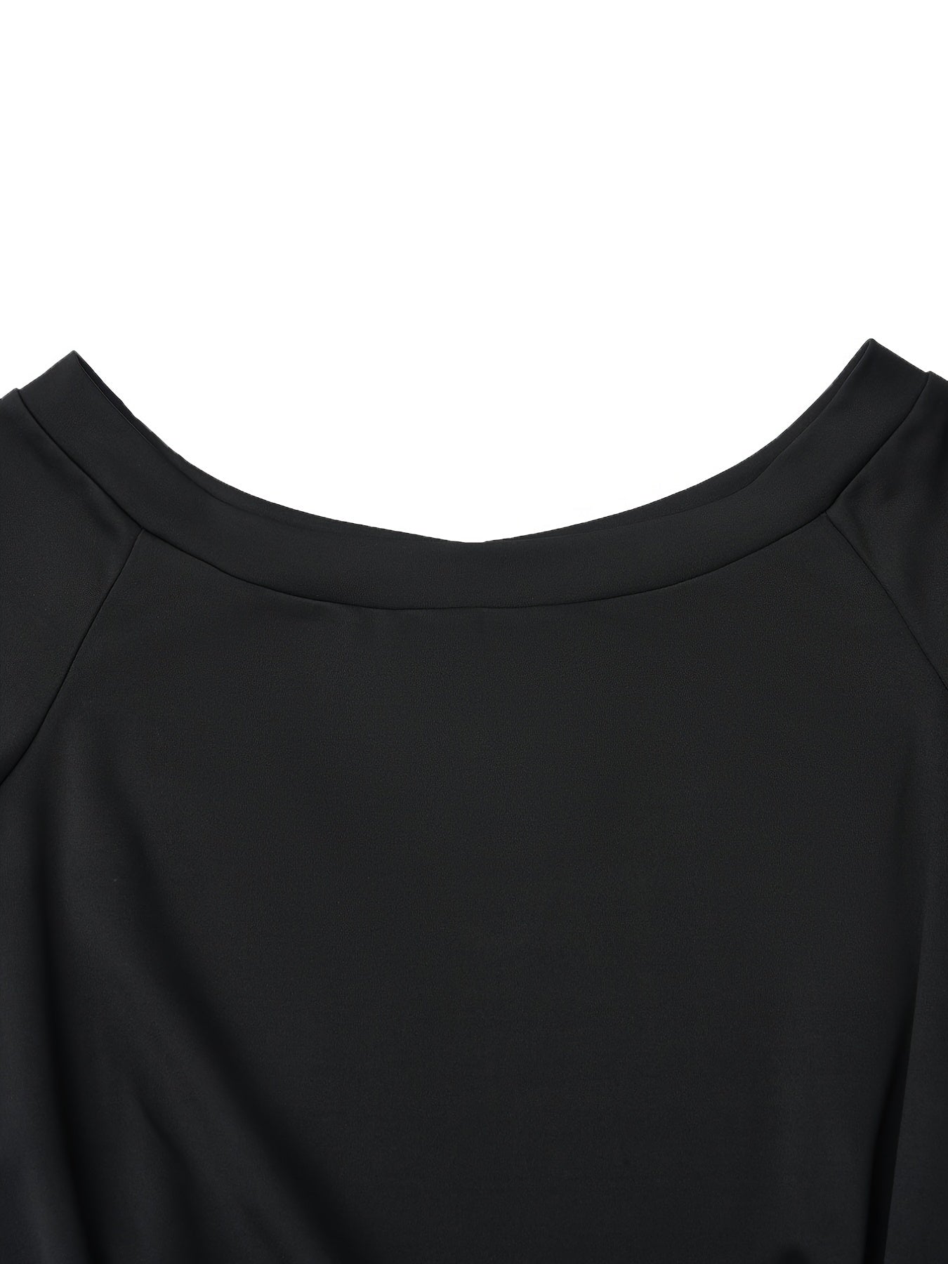 Casual Crew Neck Jumpsuit Drawstring Short Sleeve Solid