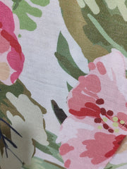 Plus Leaf & Floral Print V Neck Dress