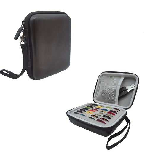 Guitar Pick Holder Faux Leather Storage Box Christmas Gift Music Party