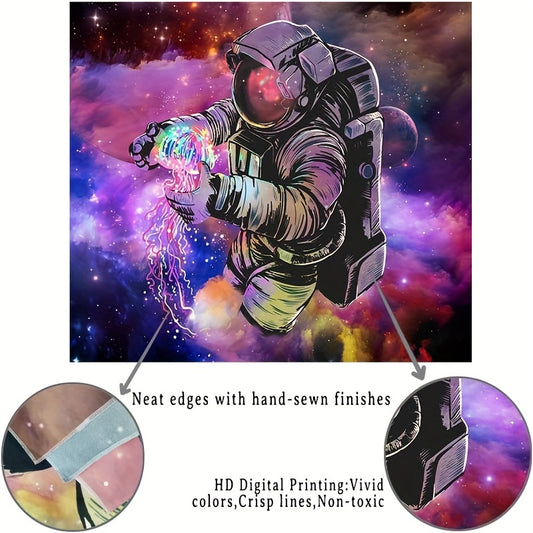 Hexagram Astronaut Tapestry for Dorm Decorations