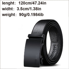 Men's Adjustable PU Leather Slide Buckle Belt