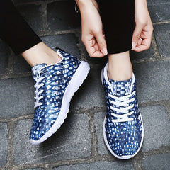 Stylist Print Running Shoes Lace-up Sports Sneakers