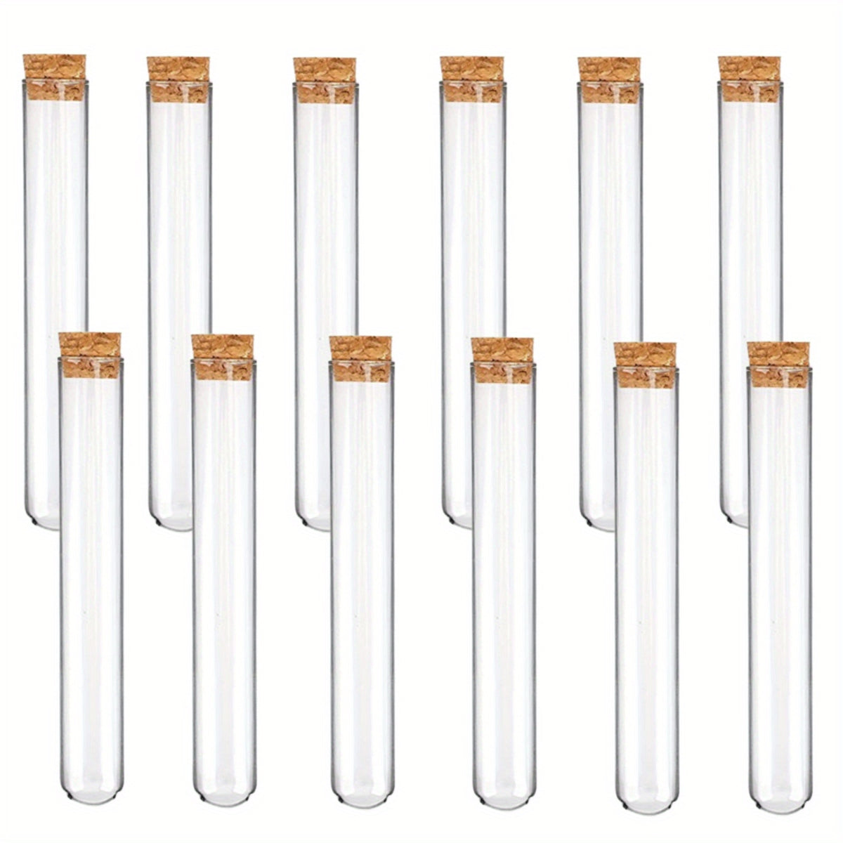 12pcs 13ml Glass Test Tubes With Cork Stoppers