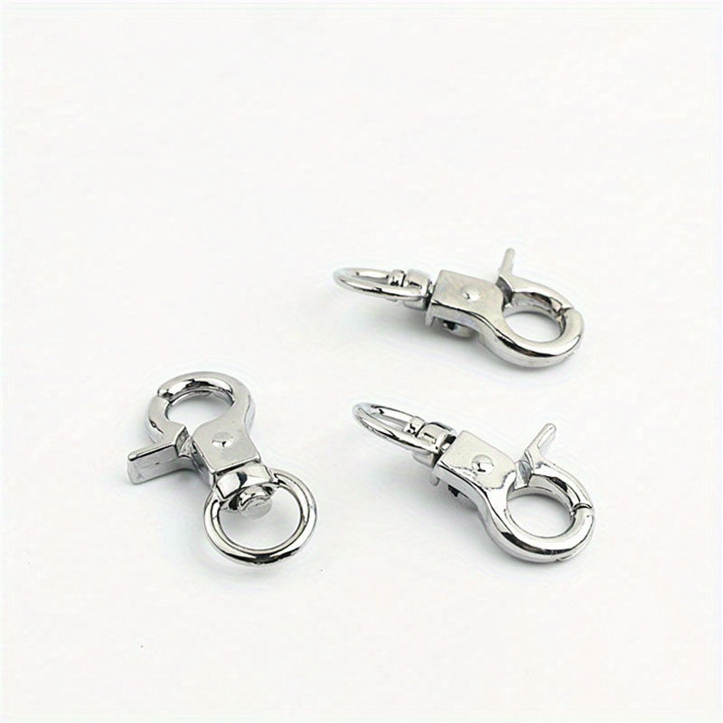 10Pcs 8mm Metal Buckle Lobster Clasps Swivel Trigger Clip Snap Hooks