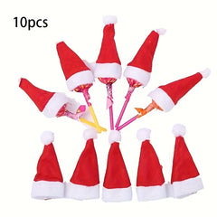Christmas Hat Lollipop Design Non-woven Small Hat for Home Holiday Party Decor