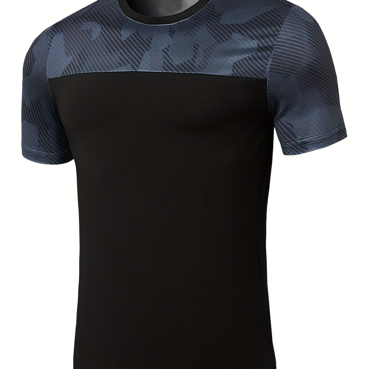 Men's Graphic T Shirt Geometry Print Breathable Crew Neck Tee Top for Summer