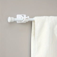 Telescopic Curtain Rod & 2 Curtain Hooks - Home Decor