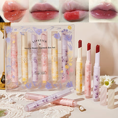 Heart Flower Jelly Lipstick Red Lip Gloss Makeup