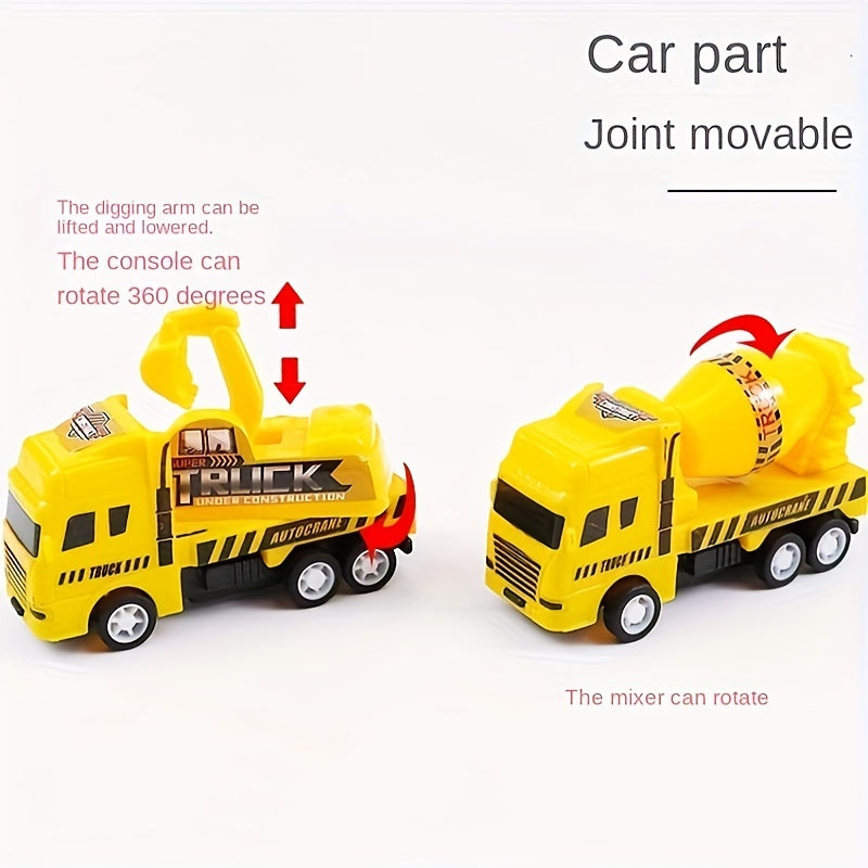 2pcs Engineering Car Inertial Puzzle Mini Toy Creative Boy Gift