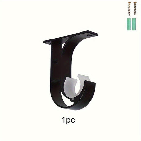 2pcs Metal Curtain Rod Bracket Wall Mount Shower Rod Holder Home Decor