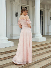 Lace Cold Shoulder Dress for Prom & Wedding