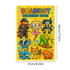 Adult Coloring Book-Whimsical Creatures & Bizarre Scenes-Italian Brainrot Art