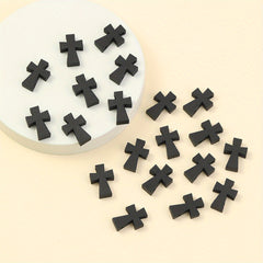 20pcs Wooden Perforated Cross Beads for DIY Bracelets Necklaces Earrings