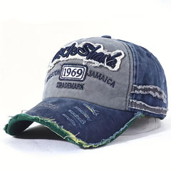 Vintage Washed Embroidered Baseball Cap Sunscreen Hat for Men & Women