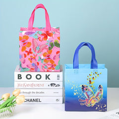 4pcs Butterfly Print Non-woven Bags Portable Handbag