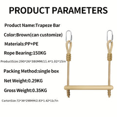 Kids Outdoor Monkey Bars Climbing Frame with Swings & Monkey Pole