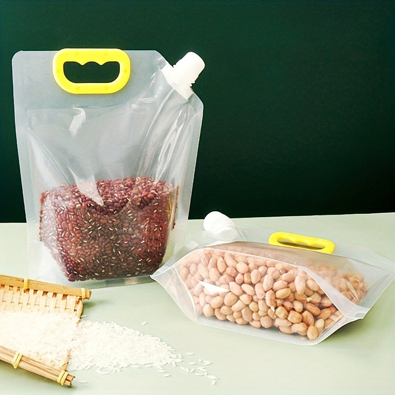 Stand Up Food Storage Bag w/ Spout Sealed Moisture Proof Handheld Nozzle