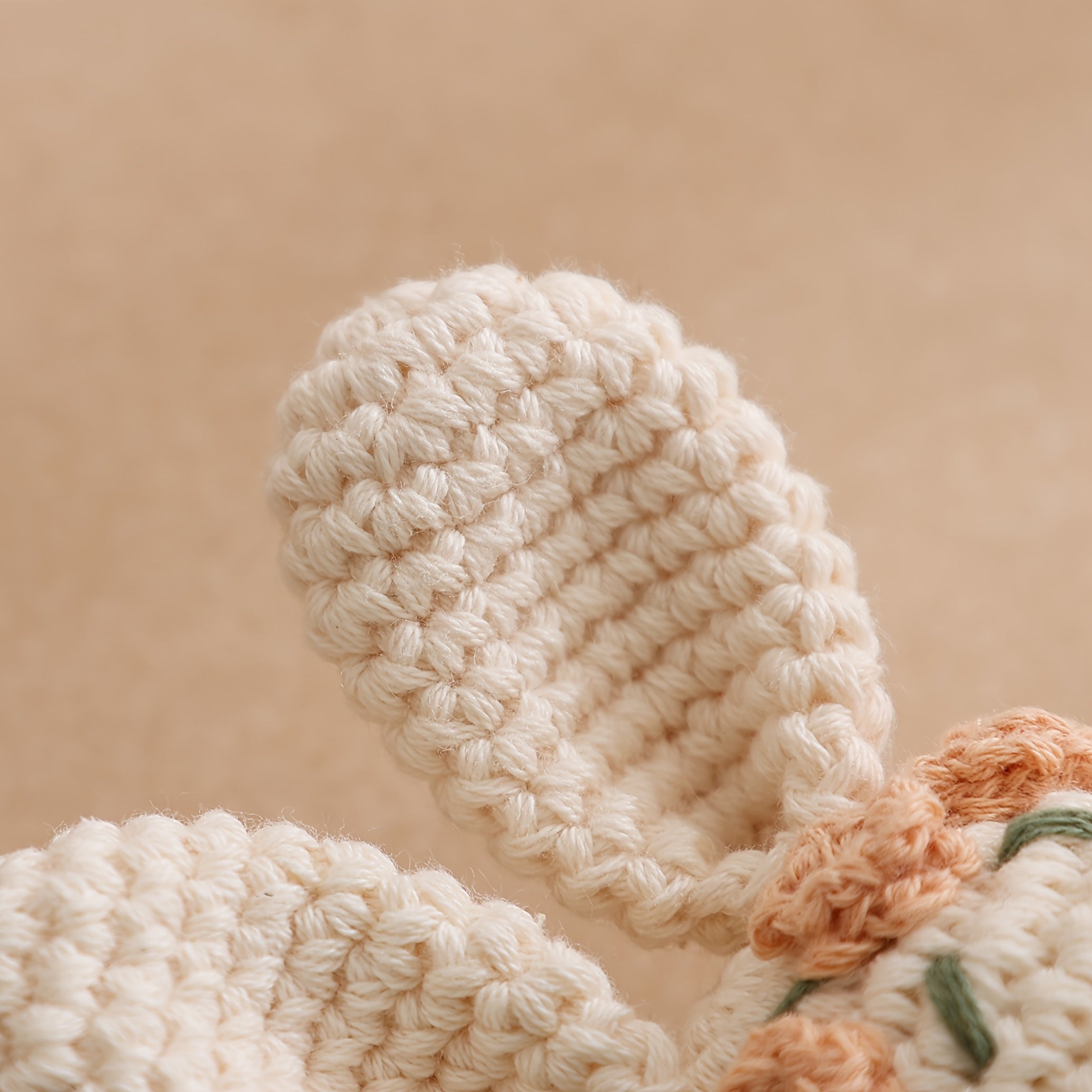 Handwoven Rabbit Plush Ring Toy for Babies