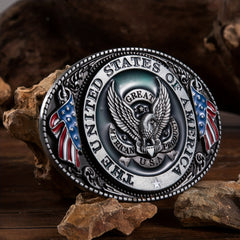Eagle Flag Belt Buckle Men's Novelty Denim Buckle