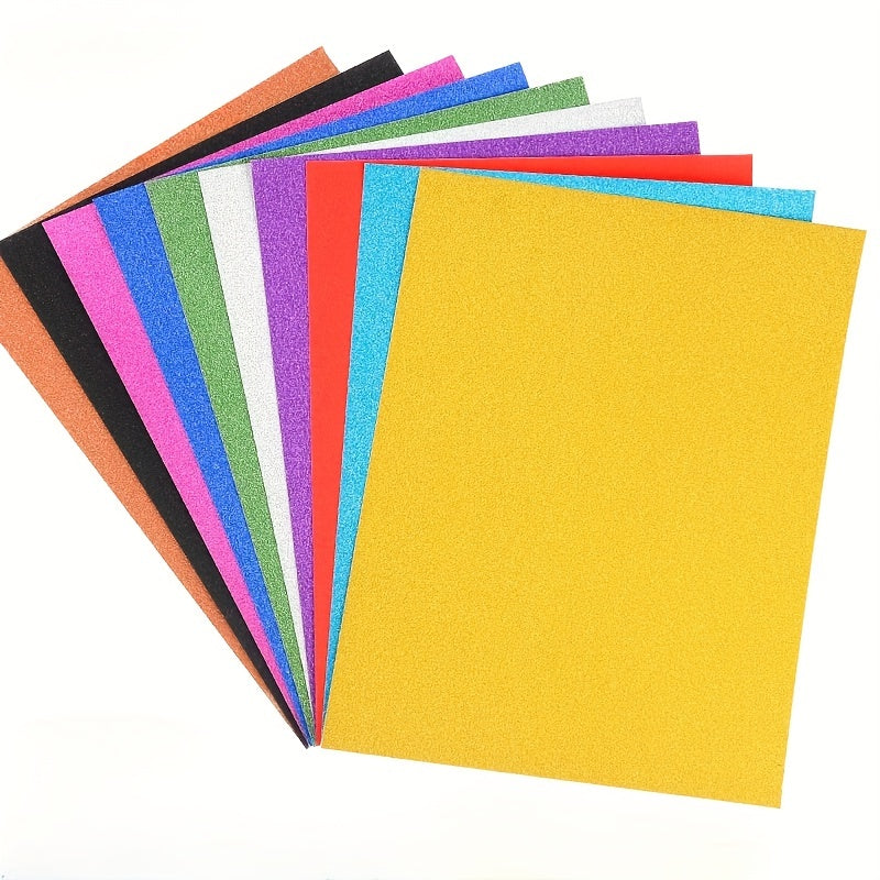 10 Sheets Glitter Cardstock Paper A4 for DIY Projects Scrapbook Crafts