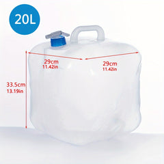 20L Folding Water Bucket Portable Water Container For Outdoor Camping Travel