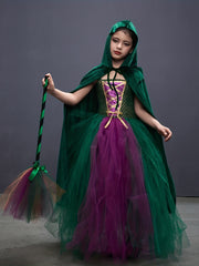 Halloween Witch Cosplay Costume & Accessories for Party Performance