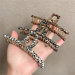 Leopard Print Hair Claw Large Hair Clip