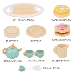 Wooden Tea Set Pretend Play for Toddlers