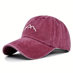 Mountain Embroidery Baseball Cap Sun Protection Hat Camping Hiking Fishing