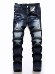 Boys Stretch Ripped Jeans Skinny Slim Fit Washed Denim Pants Kids Clothes