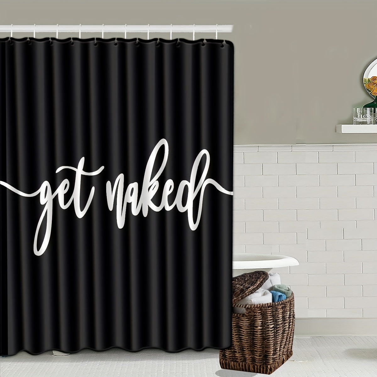 Water Resistant Shower Curtain Set