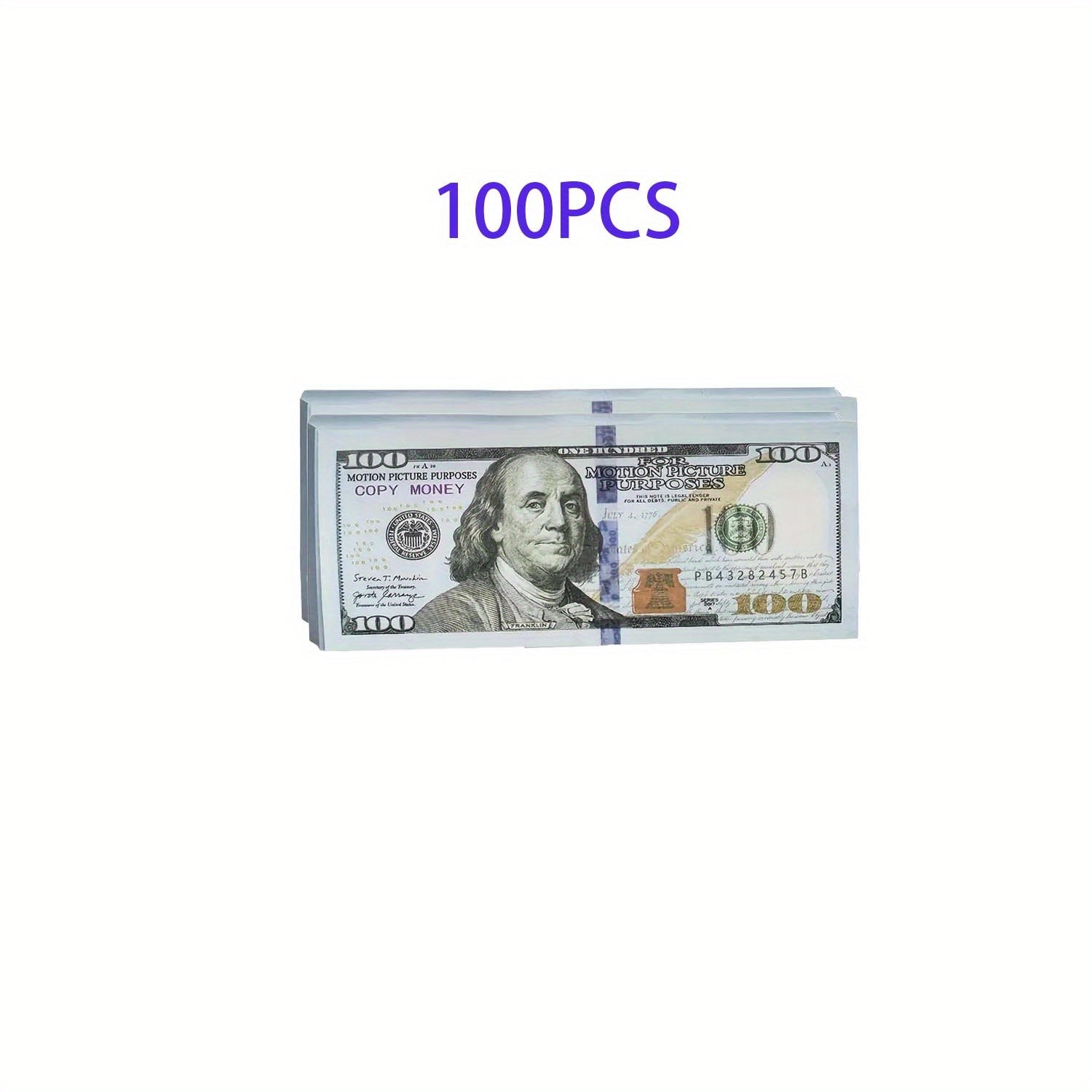 100 300 500 700pcs Movie Props Money Realistic 100 Dollar Bill Bill Props