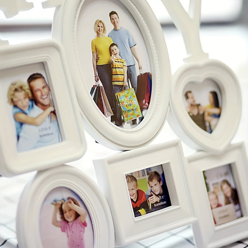 Family Photo Frame Wall Hanging 6 Sized Pictures Holder Display Home Decor