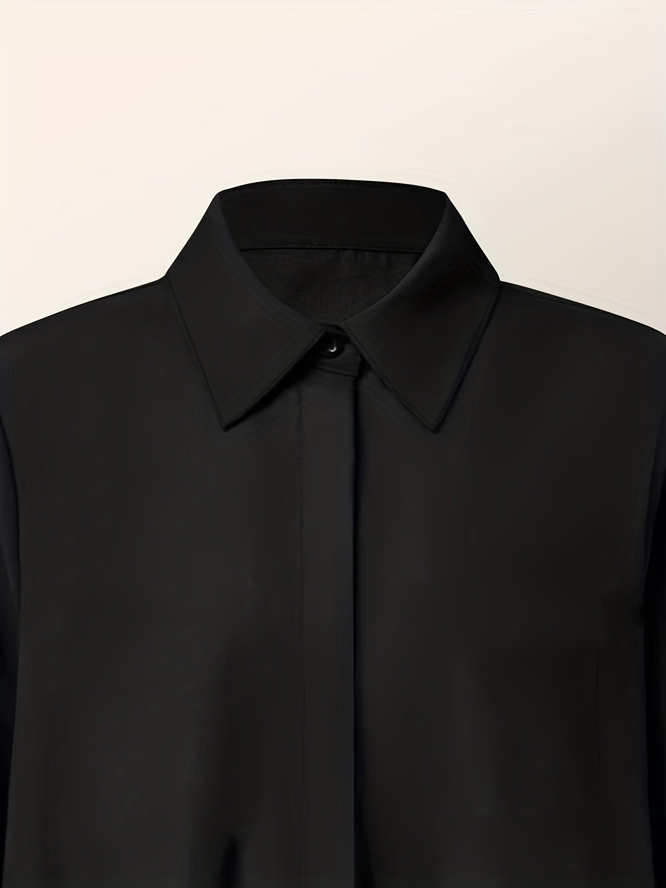  Solid Button Up Long Sleeve Ruffle Trim Midi Shirt Dress