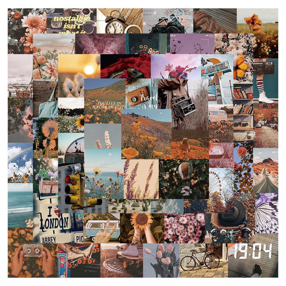 56pcs Beautiful Landscape Stickers for Scrapbooking and Crafts
