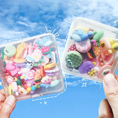 20/50pcs Cartoon 3D Soft Rubber Stickers Plastic Storage Box DIY Fridge Mobile
