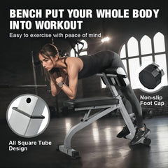 Foldable Fitness Roman Chair Abdominal Exercise Bench