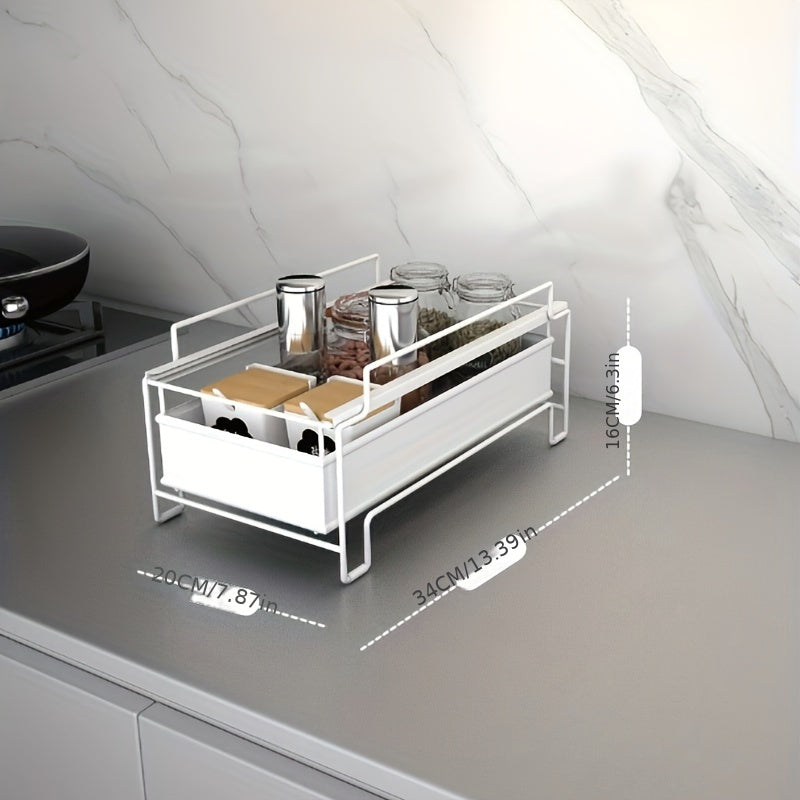 Kitchen Countertop Spice Shelf Cabinet Inside Storage
