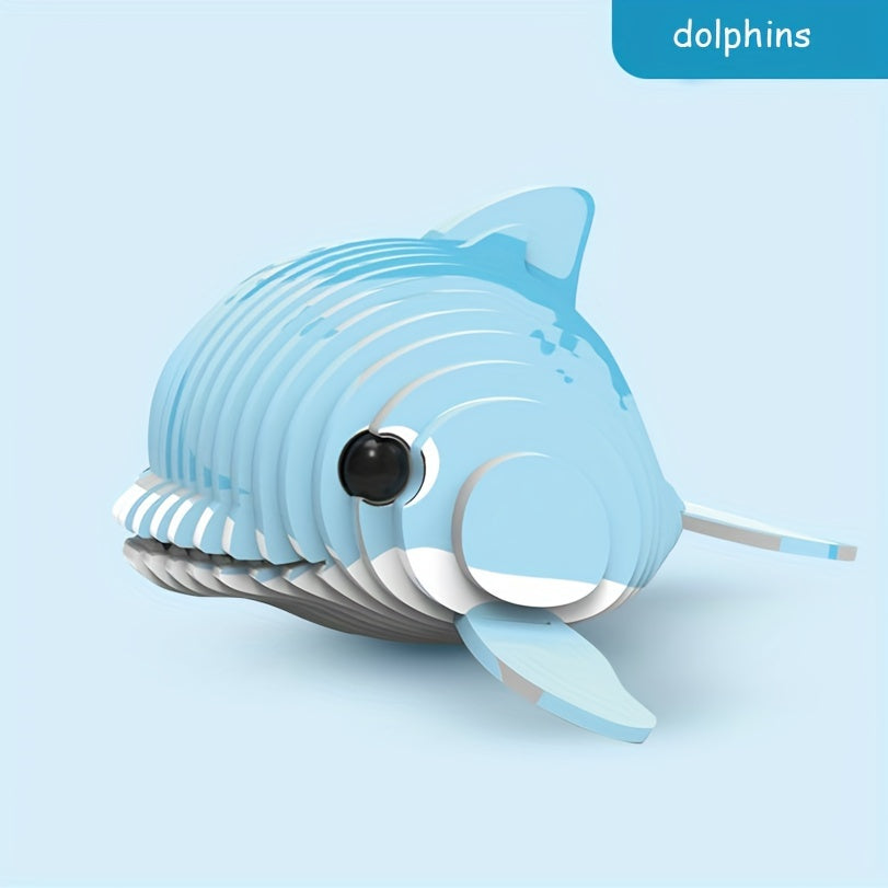 3D Marine Animals Paper Puzzle Educational Toys Sharks And Dolphins