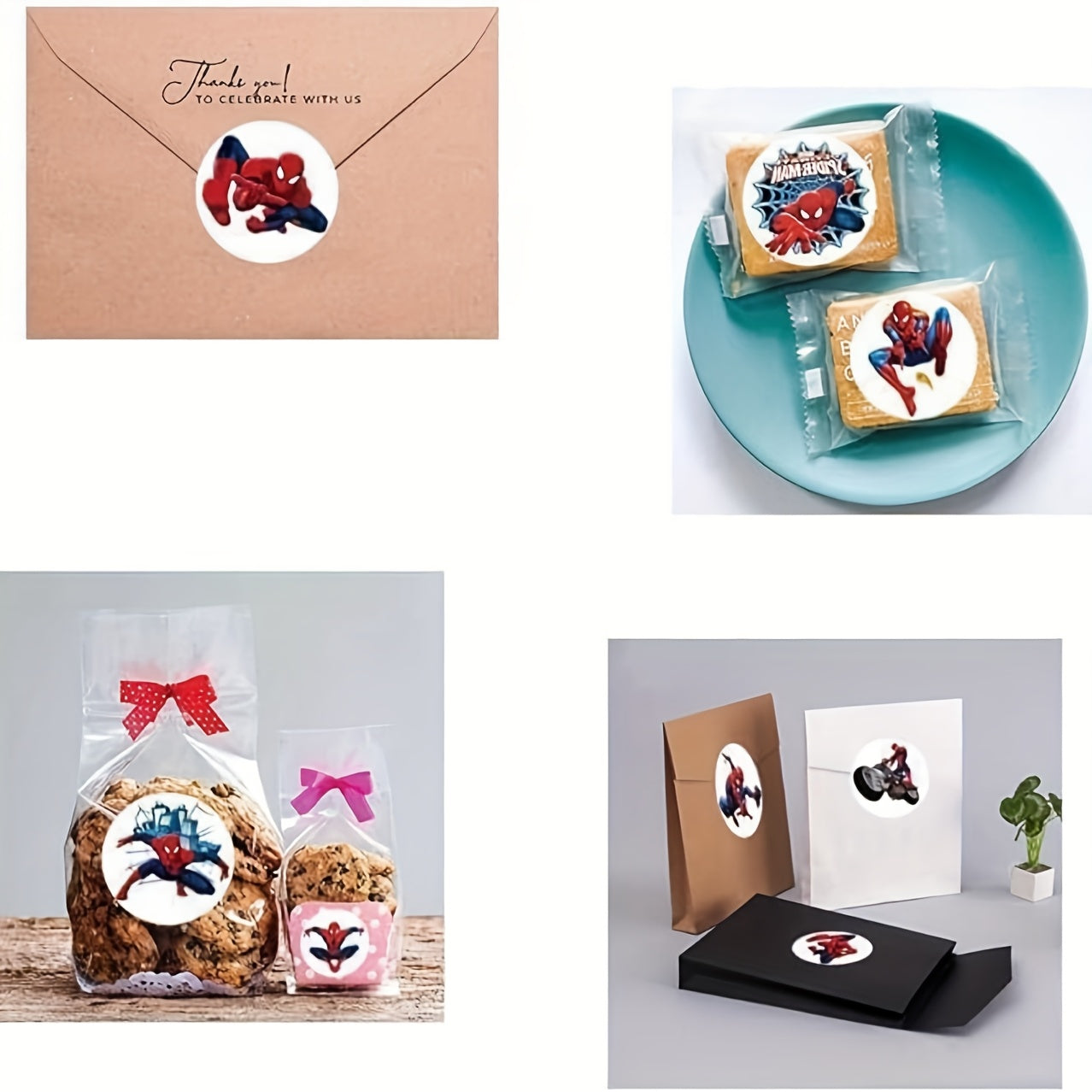 500pcs Spider Man Sticker Roll - DIY Decorative Graffiti Stickers