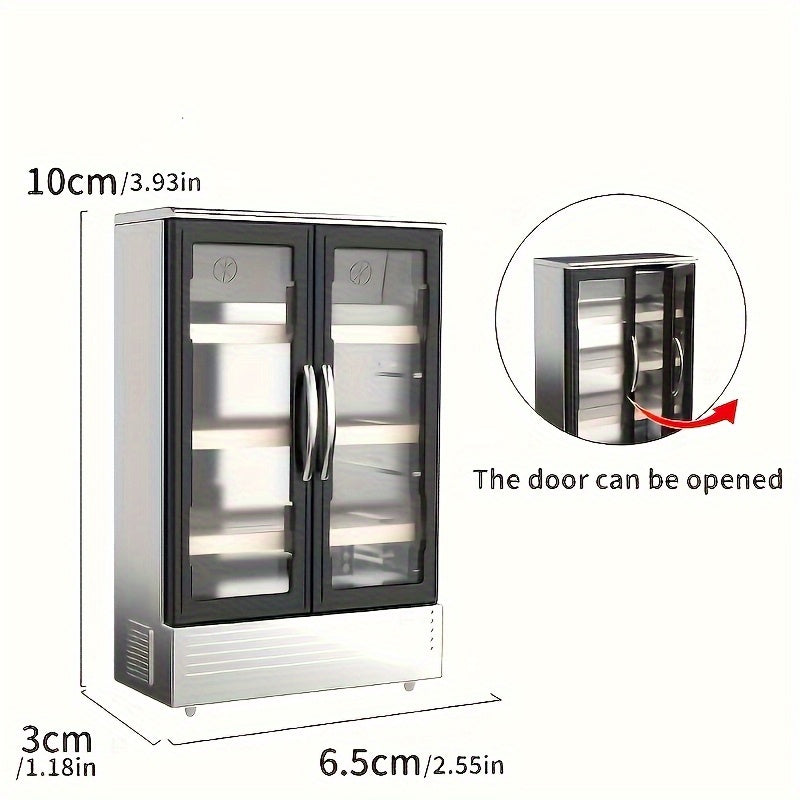 Dollhouse Kitchen Set with Double Door Refrigerator for Room Decoration