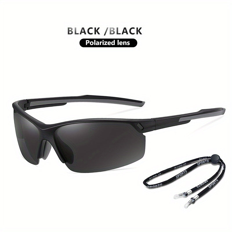 CoolPandas Men's Tr90 Ultralight Sports Polarized Sunglasses