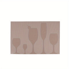 6pcs Polyvinyl Placemats Heat Resistant Place Mats Washable PVC Table Mats