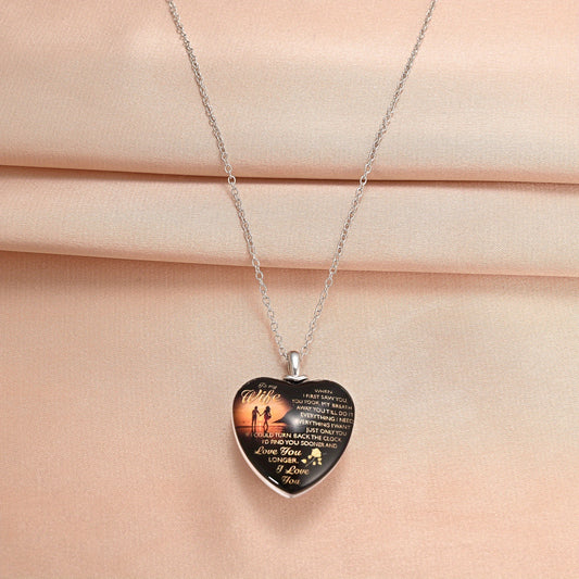 Wife Love Crystal Pendant Necklace Gift