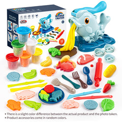 Fun Dolphin Toy Noodle Machine Set with Multiple Shaped Clay Molds