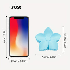 5pcs Flower Hair Claw Solid Nonslip Ponytail Holder Women Girls Hair Clip
