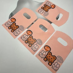50pcs Plastic Tote Gift Bag for Retail Stores Boutique Supermarkets